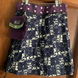Zand Amsterdam Skirt Isabel Size XL Adjustable snaps zipper floral